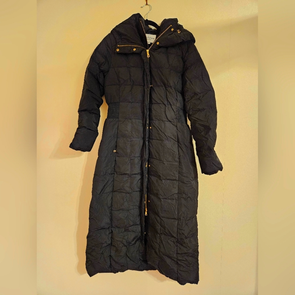 Cole Haan Long Black Puffer Coat